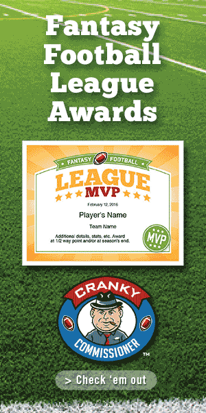 fantasy football league award certificate vertical image